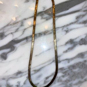 Faux gold herringbone necklace